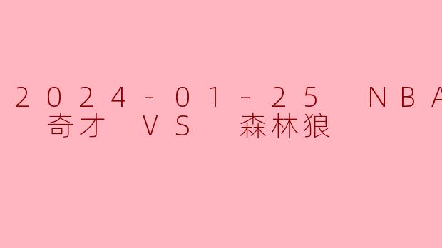 2024-01-25 NBA常规赛 奇才 VS 森林狼